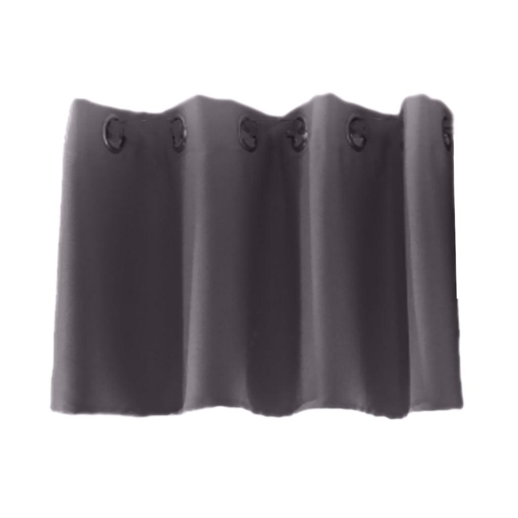 Max Solid Colored Short Valance Curtains Kitchen Window Treatment Gray S - Aladdin Shoppers