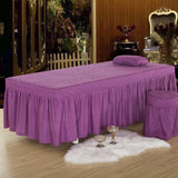 Max SPA Massage Table Skirt Beauty Bed Cover Linen Valance Sheet Lilac - Aladdin Shoppers