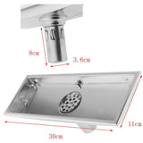 Max Stainless Steel Linear Anti-Odor Floor Drain Bathroom Shower Floor Drain S - Aladdin Shoppers