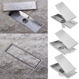 Max Stainless Steel Linear Anti-Odor Floor Drain Bathroom Shower Floor Drain S - Aladdin Shoppers