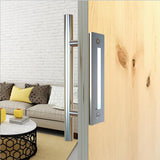 Max Stainless Steel Pull Flush Sliding Barn Door Pull Handle Door Handle Chrome - Aladdin Shoppers