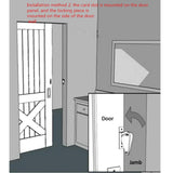 Max Steel Sliding Barn Wood Door Lock Pull Door Gate Latch Hardware Silver - Aladdin Shoppers