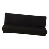 Max Stretch Armless Sofa Cover Sofa Bed Slipcover Protector 150-190cm Black - Aladdin Shoppers