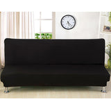 Max Stretch Armless Sofa Cover Sofa Bed Slipcover Protector 150-190cm Black - Aladdin Shoppers