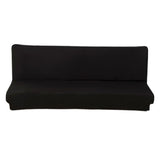 Max Stretch Armless Sofa Cover Sofa Bed Slipcover Protector 150-190cm Black - Aladdin Shoppers