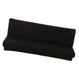 Max Stretch Armless Sofa Cover Sofa Bed Slipcover Protector 150-190cm Black - Aladdin Shoppers