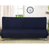 Max Stretch Armless Sofa Cover Sofa Bed Slipcover Protector 150-190cm Navy Blue - Aladdin Shoppers