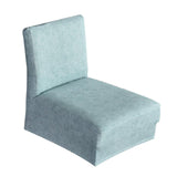 Max Stretch Chair Cover Slipcovers for Low Short Back Chair Bar Stool Chair Blue