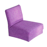 Max Stretch Chair Cover Slipcovers for Low Short Back Chair Bar Stool Chair Purple