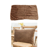 Max Striped Flannel Throw Pillow Case Cushion Cover for Sofa Brown 30x50cm - Aladdin Shoppers