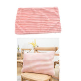 Max Striped Flannel Throw Pillow Case Cushion Cover for Sofa Pink 30x50cm - Aladdin Shoppers