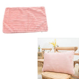 Max Striped Flannel Throw Pillow Case Cushion Cover for Sofa Pink 30x50cm - Aladdin Shoppers