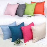 Max Suede Square Throw Pillow Case Sofa Bed Waist Cushion Cover Blue 50cm - Aladdin Shoppers