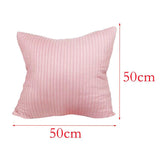 Max Suede Square Throw Pillow Case Sofa Bed Waist Cushion Cover Pink 50cm - Aladdin Shoppers