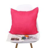 Max Suede Square Throw Pillow Case Sofa Bed Waist Cushion Cover Rose Red 60cm - Aladdin Shoppers