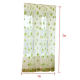 Max Sunflower Printed Voile Curtain Window Screening Tulle Curtain Green - Aladdin Shoppers