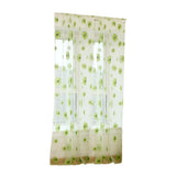 Max Sunflower Printed Voile Curtain Window Screening Tulle Curtain Green - Aladdin Shoppers