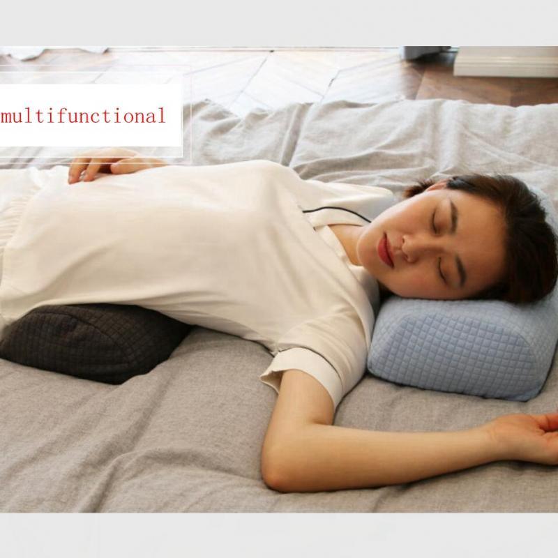 Max Super Comfort Cotton Leg Pillow Side Sleep Knee Pillow Arc Type - Grey - Aladdin Shoppers