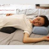Max Super Comfort Cotton Leg Pillow Side Sleep Knee Pillow Arc Type - Grey - Aladdin Shoppers
