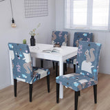 Max Super Fit Stretch Dining Chair Seat Cover Slipcover Squirrel - Aladdin Shoppers