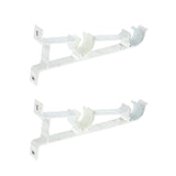 Max Thicken Curtain Rod Brackets Adjustable Curtain rod Holder 2.8cm Dia White - Aladdin Shoppers