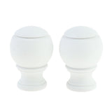 Max Thickened Roman Rod Window Curtain Pole Rod End Cap Final Head White - Aladdin Shoppers
