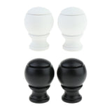 Max Thickened Roman Rod Window Curtain Pole Rod End Cap Final Head White - Aladdin Shoppers