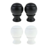 Max Thickened Roman Rod Window Curtain Pole Rod End Cap Final Head White - Aladdin Shoppers