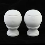 Max Thickened Roman Rod Window Curtain Pole Rod End Cap Final Head White - Aladdin Shoppers