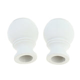 Max Thickened Roman Rod Window Curtain Pole Rod End Cap Final Head White - Aladdin Shoppers