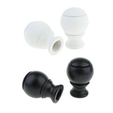 Max Thickened Roman Rod Window Curtain Pole Rod End Cap Final Head White - Aladdin Shoppers
