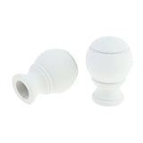 Max Thickened Roman Rod Window Curtain Pole Rod End Cap Final Head White - Aladdin Shoppers