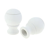 Max Thickened Roman Rod Window Curtain Pole Rod End Cap Final Head White - Aladdin Shoppers
