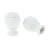 Max Thickened Roman Rod Window Curtain Pole Rod End Cap Final Head White - Aladdin Shoppers
