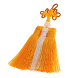 Max Traditional Chinese Knot 3 Row Tassel Pendant Bag Decor Golden + Beige - Aladdin Shoppers