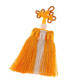 Max Traditional Chinese Knot 3 Row Tassel Pendant Bag Decor Golden + Beige - Aladdin Shoppers