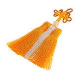 Max Traditional Chinese Knot 3 Row Tassel Pendant Bag Decor Golden + Beige - Aladdin Shoppers