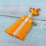 Max Traditional Chinese Knot 3 Row Tassel Pendant Bag Decor Golden + Beige - Aladdin Shoppers