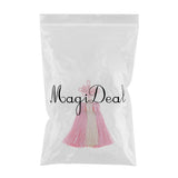 Max Traditional Chinese Knot 3 Row Tassel Pendant Bag Decor Pink + Beige - Aladdin Shoppers