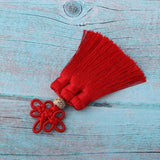 Max Traditional Chinese Knot 3 Row Tassel Pendant Bag Decor Red - Aladdin Shoppers