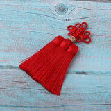 Max Traditional Chinese Knot 3 Row Tassel Pendant Bag Decor Red - Aladdin Shoppers