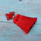 Max Traditional Chinese Knot 3 Row Tassel Pendant Bag Decor Red - Aladdin Shoppers
