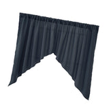 Max Triangular Window Voile Sheer Curtain Valance Tiers Dark Blue 90x160cm - Aladdin Shoppers