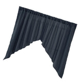 Max Triangular Window Voile Sheer Curtain Valance Tiers Dark Blue 90x160cm - Aladdin Shoppers