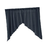 Max Triangular Window Voile Sheer Curtain Valance Tiers Dark Blue 90x160cm - Aladdin Shoppers