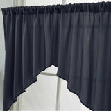 Max Triangular Window Voile Sheer Curtain Valance Tiers Dark Blue 90x160cm - Aladdin Shoppers