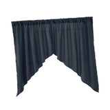 Max Triangular Window Voile Sheer Curtain Valance Tiers Dark Blue 90x90cm - Aladdin Shoppers