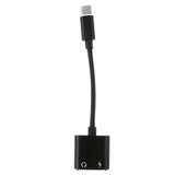 Max Type-C 2 in 1 Audio Charge Adapter Cable for Xiaomi Max2 Huawei Letv Black - Aladdin Shoppers