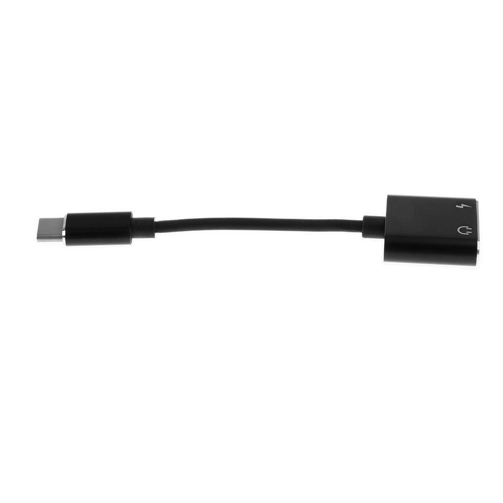 Max Type-C 2 in 1 Audio Charge Adapter Cable for Xiaomi Max2 Huawei Letv Black - Aladdin Shoppers