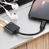 Max Type-C 2 in 1 Audio Charge Adapter Cable for Xiaomi Max2 Huawei Letv Black - Aladdin Shoppers